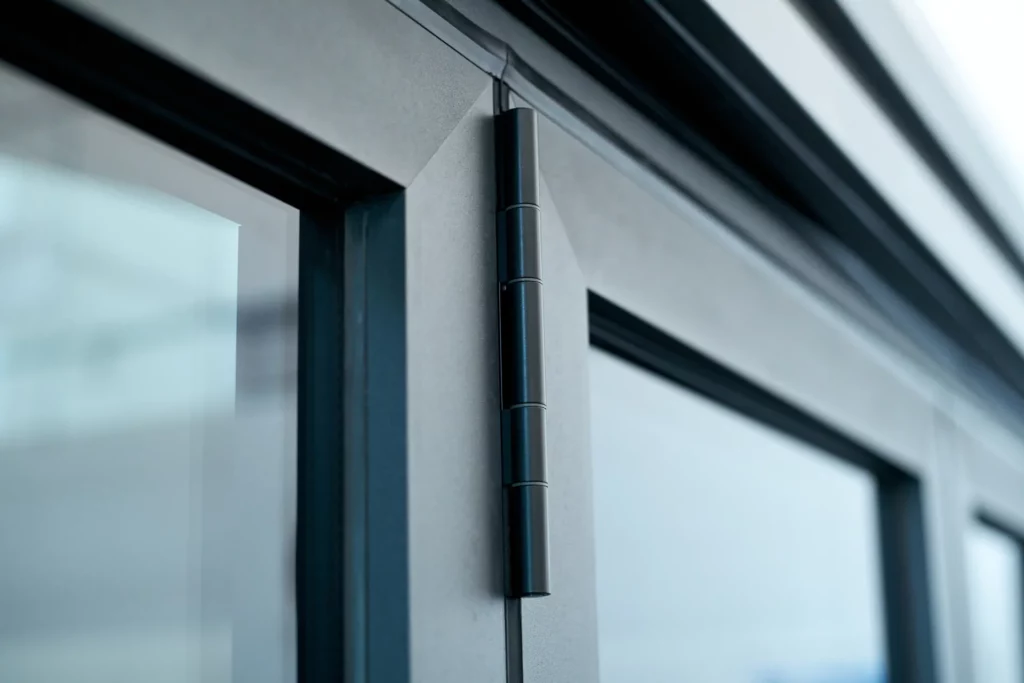 Détail rapproché d’une fenêtre aluminium