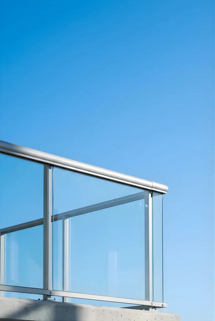 Garde corps aluminium et verre