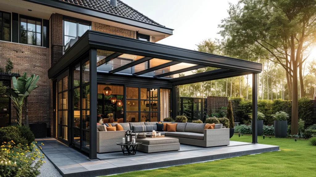 Réalisation de pergola polycarbonate par Oguey