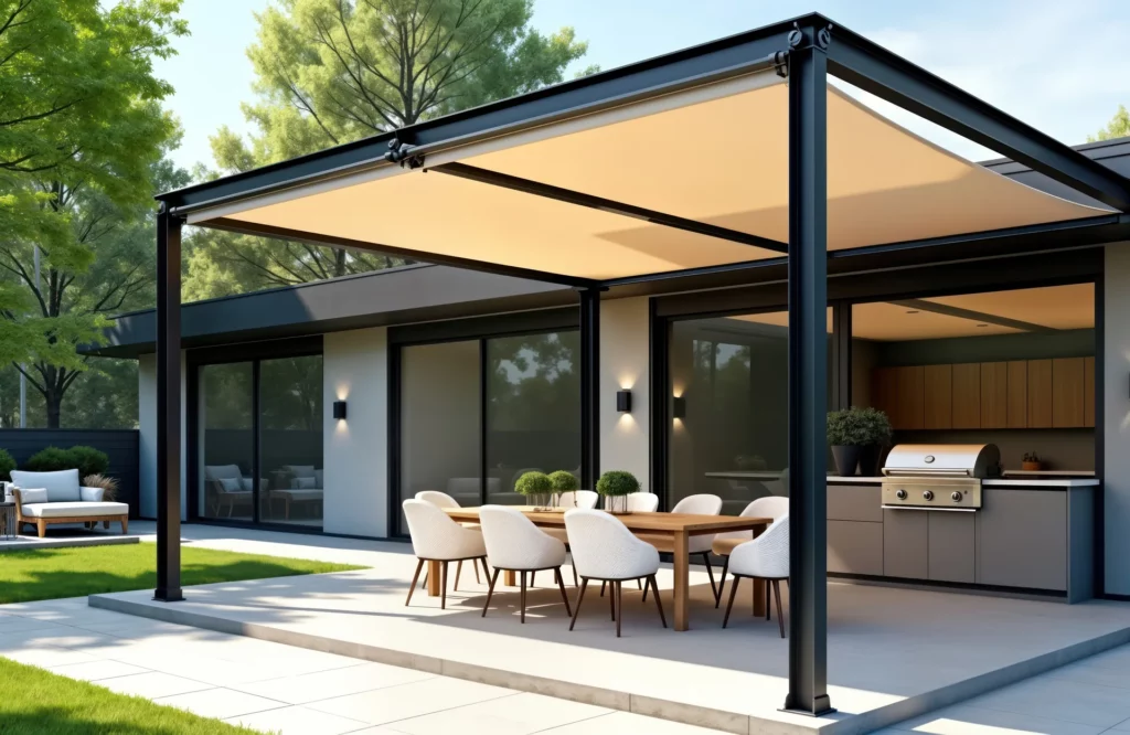 Réalisation de pergola polycarbonate par Oguey